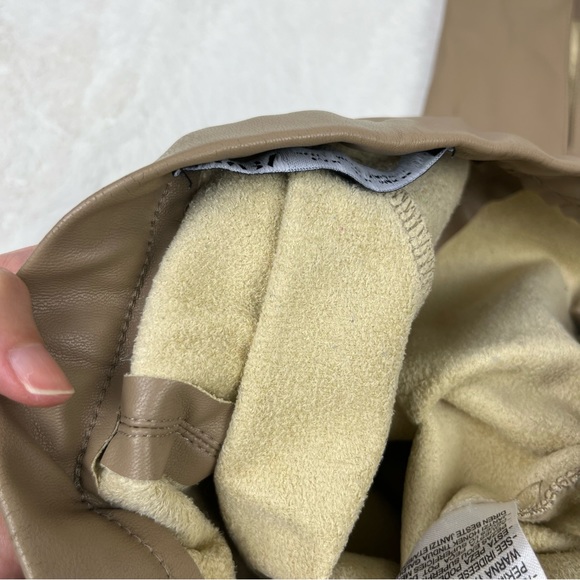 Zara Faux Leather Tan Pants - Picture 3 of 5